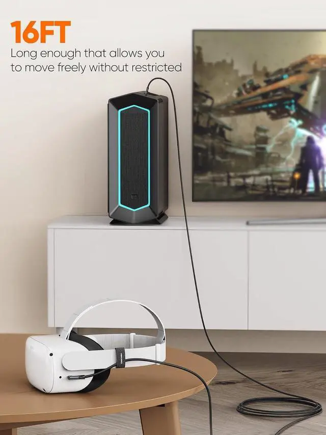 Alt view image 5 of 7 - CableCreation 16-Feet USB to USB-C 3.1 Cable, VR Headset Accessory,5 Gbps | USB to USB C 3.1 Link Cable Compatible with Meta Quest Pro/Quest3/Quest2/Pico4, Highly Speed ,5 Meters