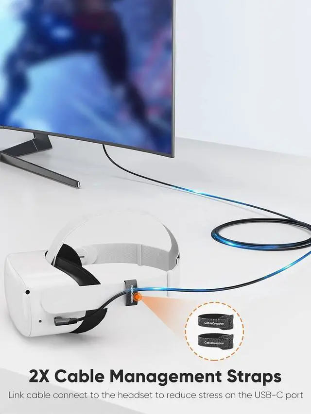 Alt view image 4 of 7 - CableCreation 16-Feet USB to USB-C 3.1 Cable, VR Headset Accessory,5 Gbps | USB to USB C 3.1 Link Cable Compatible with Meta Quest Pro/Quest3/Quest2/Pico4, Highly Speed ,5 Meters