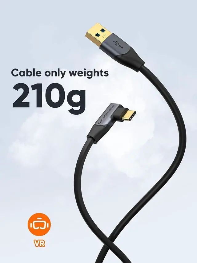 Alt view image 7 of 7 - CableCreation 16-Feet USB to USB-C 3.1 Cable, VR Headset Accessory,5 Gbps | USB to USB C 3.1 Link Cable Compatible with Meta Quest Pro/Quest3/Quest2/Pico4, Highly Speed ,5 Meters