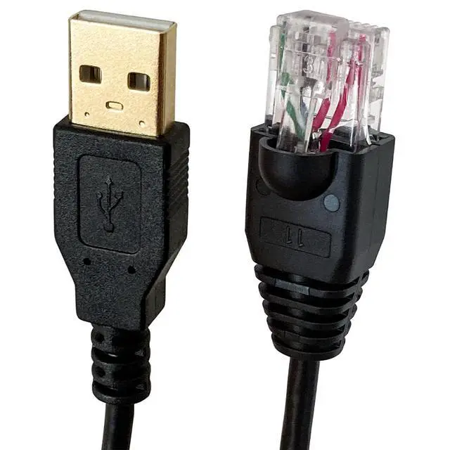 Alt view image 3 of 7 - DSD TECH SH-RJ50A USB to RJ50 Cable for APC UPS PowerChute Equivalent to AP9827(1.8M/6FT)