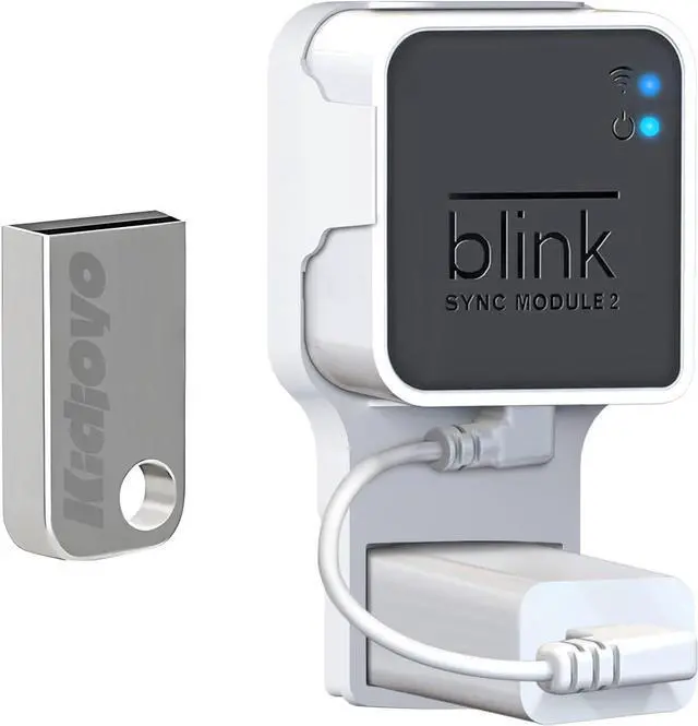 Main image of 256GB Blink USB Flash Drive & Wall Mount for Blink Sync Module 2 with Short Cable - Save Space - No Messy Wires - Easy Move Mount Bracket Holder for Blink Outdoor Indoor Security Camera (1 Pack)