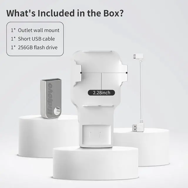 Alt view image 6 of 7 - 256GB Blink USB Flash Drive & Wall Mount for Blink Sync Module 2 with Short Cable - Save Space - No Messy Wires - Easy Move Mount Bracket Holder for Blink Outdoor Indoor Security Camera (1 Pack)