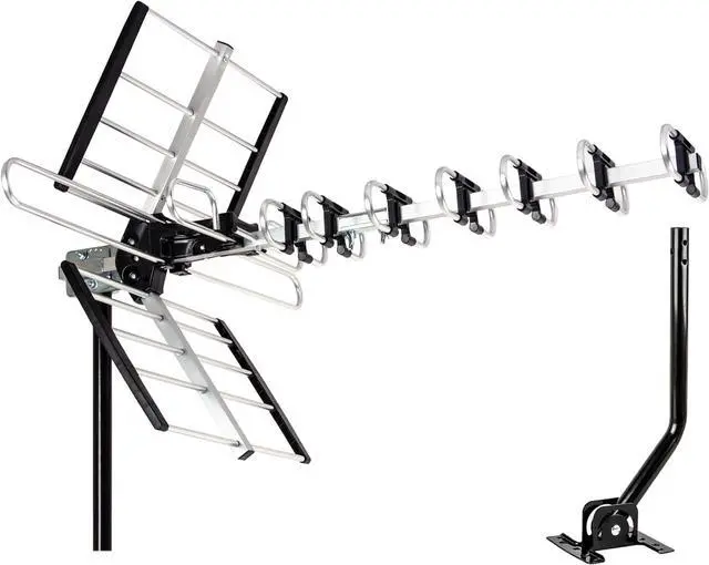 Main image of Five Star Outdoor HDTV Antenna up to 200 Mile Long Range, Attic or Roof Mount TV Antenna, Long Range Digital OTA Antenna for 4K 1080P VHF UHF Includes J Mount, 40 ft. RG6 Coaxial Cable