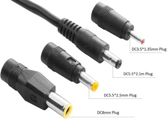 Alt view image 2 of 7 - Solar Panel Connectors Compatible with M-C-4 Solar Connectors to DC Extension Cable 16AWG with DC 5.5mmx2.1mm, DC3.5x1.35mm,DC5.5x2.5mm and DC8mm Adapter for Portable Power Station Solar Generators