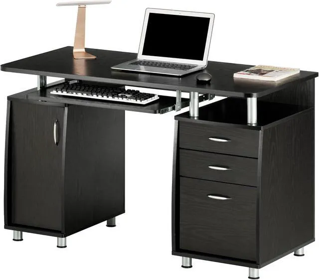 Main image of Techni Mobili 48''W Computer Desk with File Cabinet & Drawers, Espresso