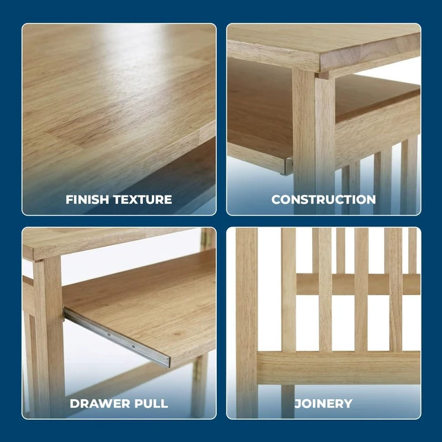 Alt view image 6 of 7 - Winsome Mission Folding Computer Desk, Beechwood, 30"