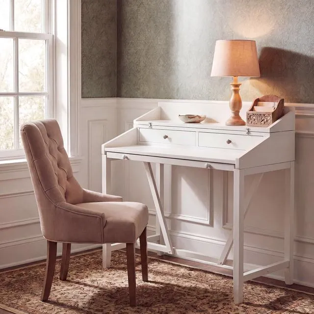 Alt view image 2 of 5 - Safavieh American Homes Collection Wyatt White Writing Desk