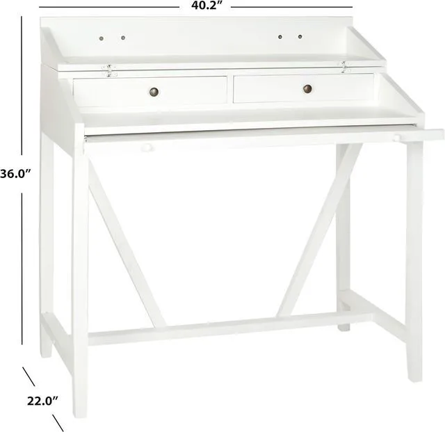 Alt view image 3 of 5 - Safavieh American Homes Collection Wyatt White Writing Desk