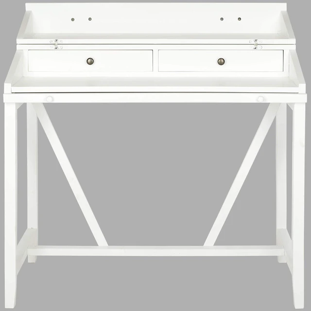 Alt view image 5 of 5 - Safavieh American Homes Collection Wyatt White Writing Desk