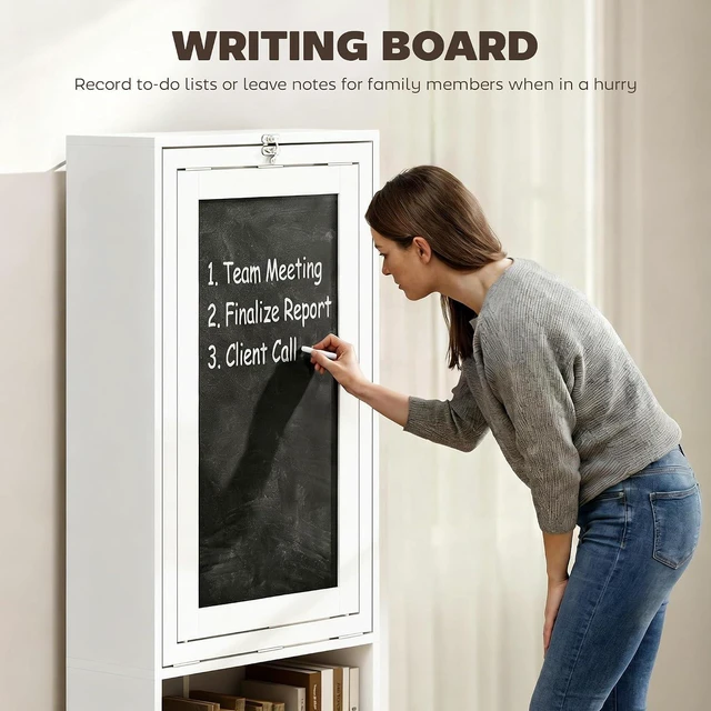Alt view image 6 of 7 - HOMCOM Foldable Convertible Writing Table Space-Saving Computer Desk White