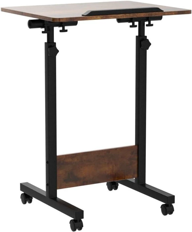 Alt view image 5 of 7 - KOUPA Height Adjustable Flip Standing Desk with Wheels,24Inch