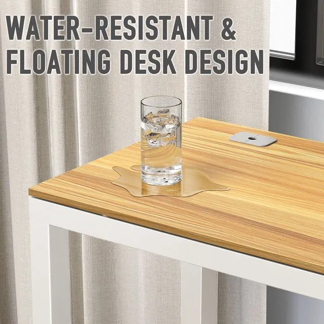 Alt view image 5 of 7 - SHW 55-Inch Commercial-Grade Office Computer Desk, Oak