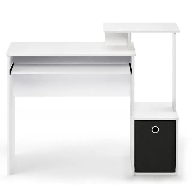 Alt view image 5 of 7 - Furinno Econ Multipurpose Home Office Computer Writing Desk, White/Black