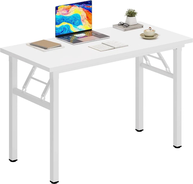 Main image of DlandHome 31.5 Inch Small Folding Computer Desk for Home Office, White