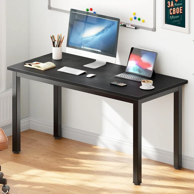 Alt view image 2 of 7 - DlandHome 47 inches Medium Computer Desk for Bedroom, Black