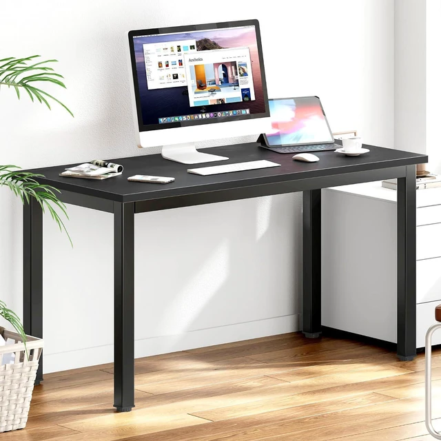 Alt view image 7 of 7 - DlandHome 47 inches Medium Computer Desk for Bedroom, Black