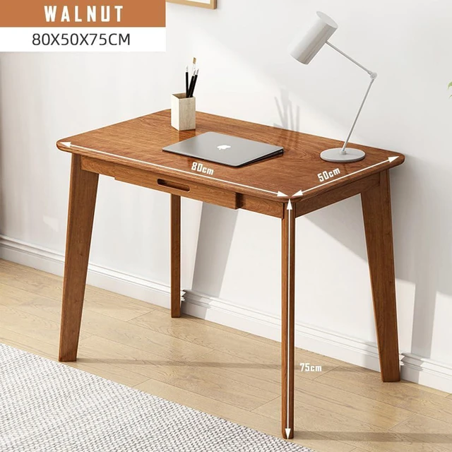 Alt view image 2 of 7 - IOTXY Solid Wood Writing Desk - Home Office Laptop Computer Table, Walnut