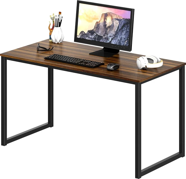 Main image of SHW Mission 40-Inch Home Office Computer Desk, Walnut