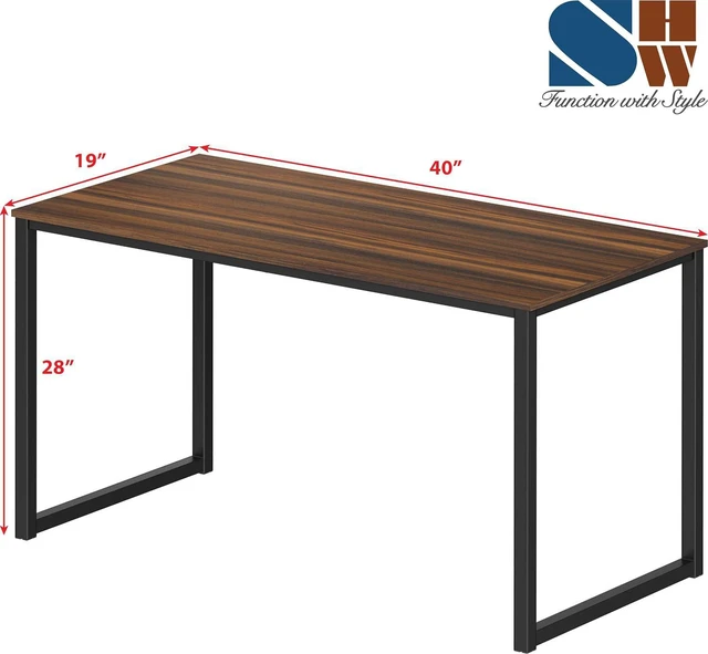 Alt view image 3 of 7 - SHW Mission 40-Inch Home Office Computer Desk, Walnut