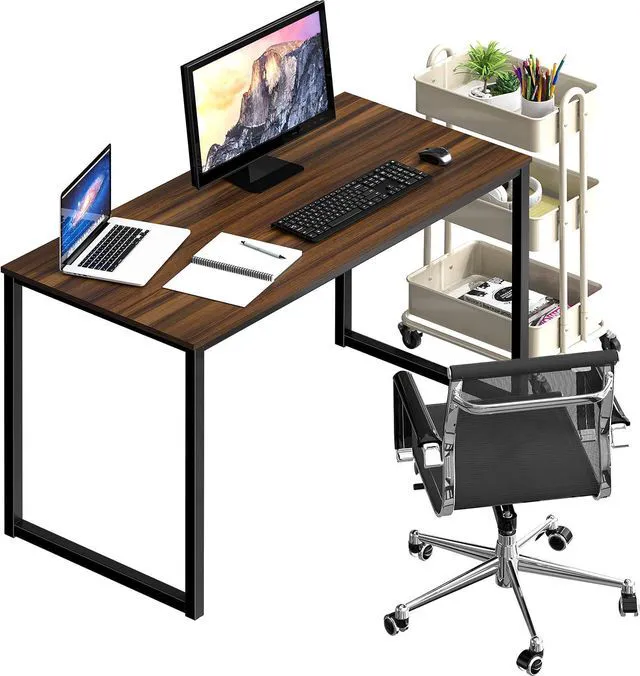 Alt view image 6 of 7 - SHW Mission 40-Inch Home Office Computer Desk, Walnut
