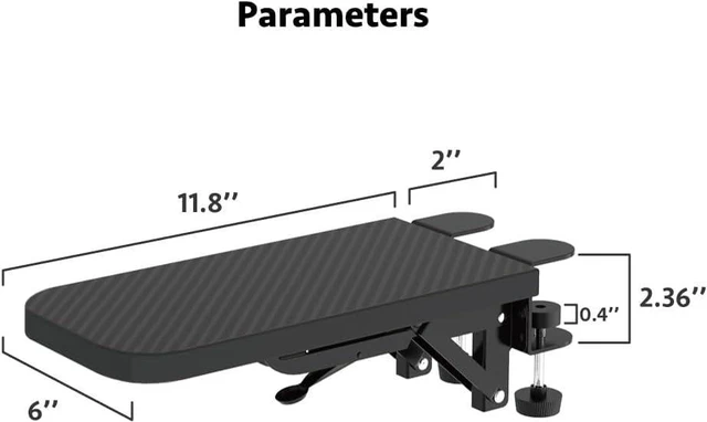 Alt view image 5 of 7 - Computer Arm Rest for Desk, Suitable for Office desks, Sturdy Mouse arm Support, Computer Desk Extender, Suitable for Home and Office