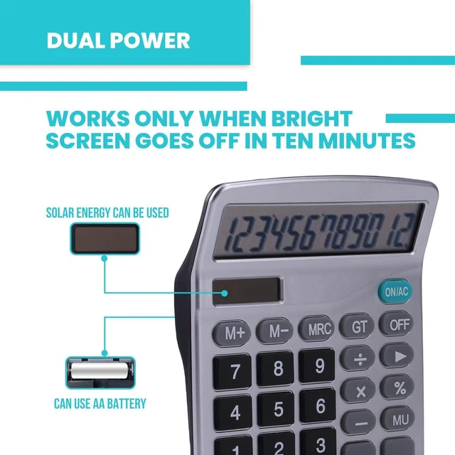Alt view image 4 of 7 - Lichamp Desk Calculators with Big Buttons and Large Display, 4 Bulk Pack
