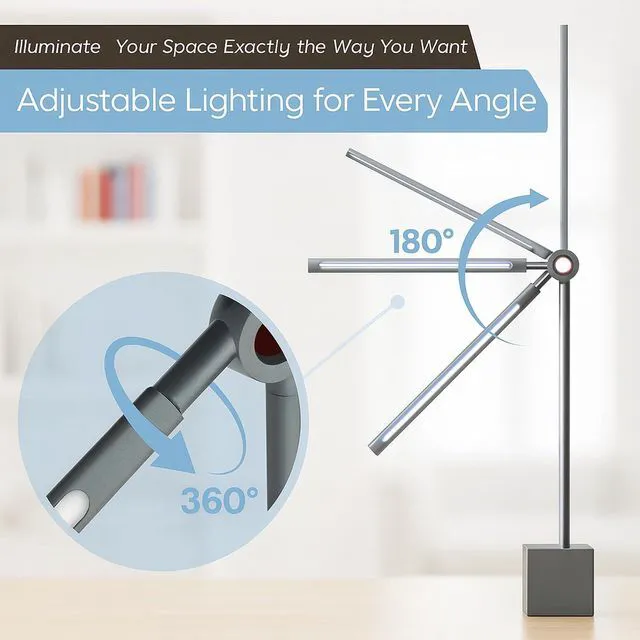 Alt view image 4 of 7 - Ligoe Minimalist Home Office Desk Lamp By LINKSTYLE Foldable Desk Light, Eye Protections LEDs, Dimmable Lights, App Control