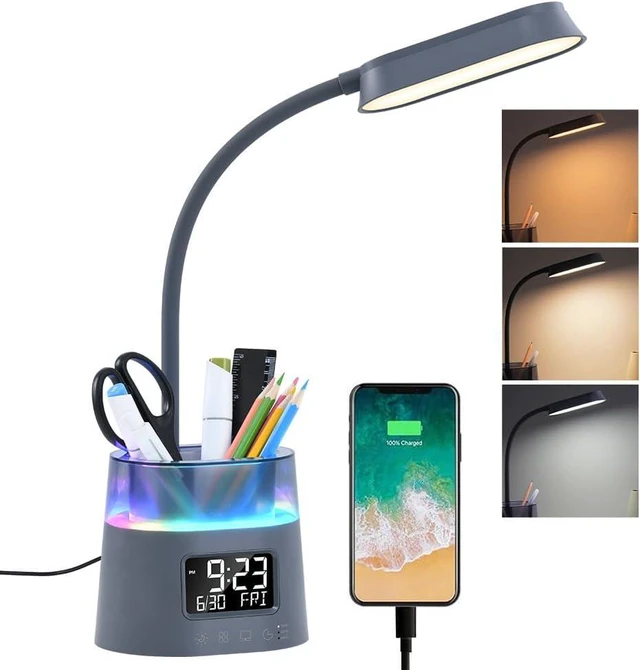 Main image of WILIT LED Desk Lamp for College Dorm Room Essentials, 3 Modes,Touch, Gray