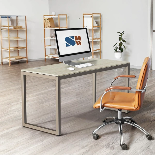 Alt view image 2 of 7 - SHW 55-Inch Commercial-Grade Office Computer Desk, Maple