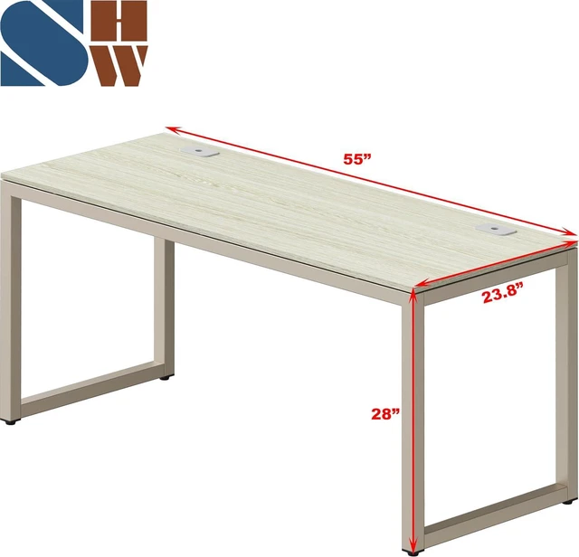 Alt view image 3 of 7 - SHW 55-Inch Commercial-Grade Office Computer Desk, Maple