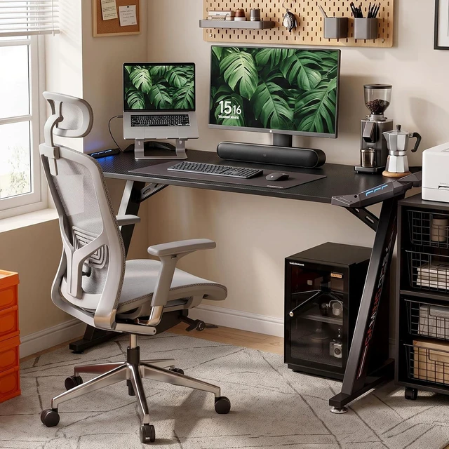 Alt view image 2 of 7 - EUREKA ERGONOMIC Gaming Desk, 44 Inch Computer Desk with RGB LED Lights