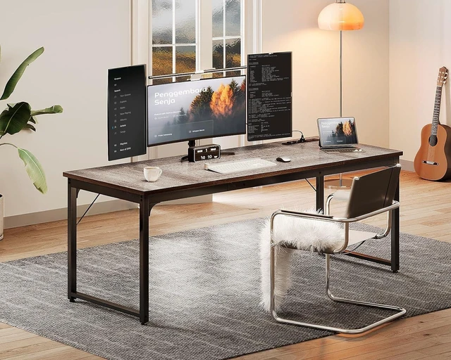 Alt view image 7 of 7 - Coleshome 71 Inch Computer Desk with Power Outlet