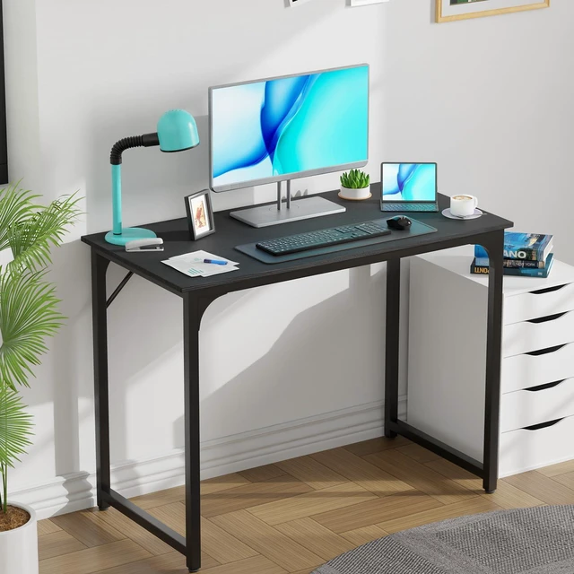 Alt view image 2 of 7 - PayLessHere | 39 Inch Computer Desk | Black | Sturdy Office Desk