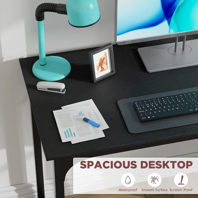 Alt view image 4 of 7 - PayLessHere | 39 Inch Computer Desk | Black | Sturdy Office Desk