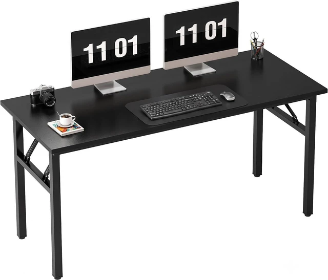 Main image of Need Folding Desk, 54 inch Large Computer Desk for Home Office, No Install Needed Study Student Writing Table Desk Workstation, Black