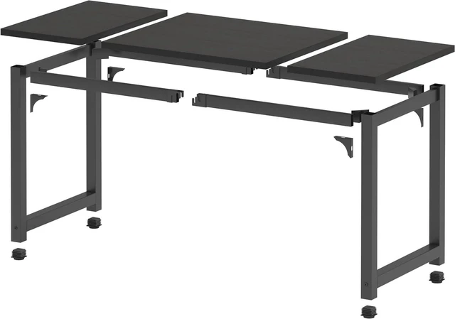 Alt view image 7 of 7 - NSdirect 63 inch Computer Desk,Modern Simple Style PC Table Office Desk Wide Workstation for Study Writing,Gaming and Home Office,Extra 1" Thicker Wooden Tabletop and Black Metal Frame,Black