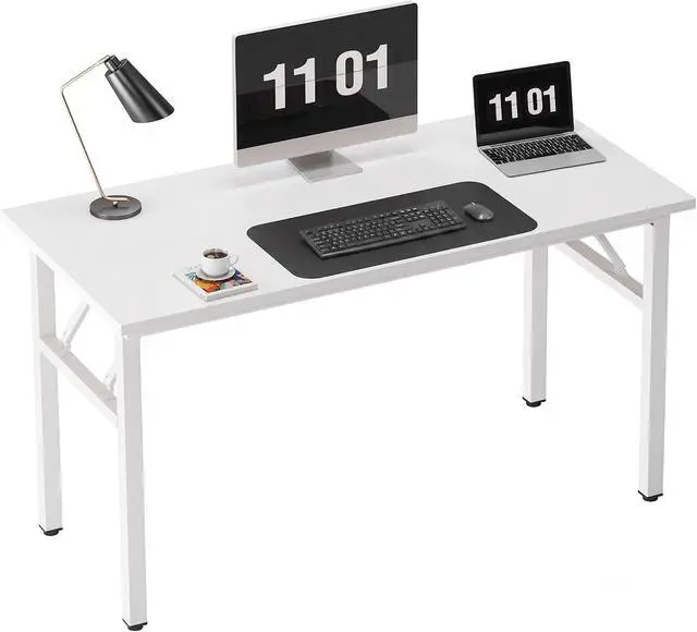 Main image of Need 47 inches Computer Desk Office Desk Folding Table with BIFMA Certification Computer Table Workstation, White AC5DW-120