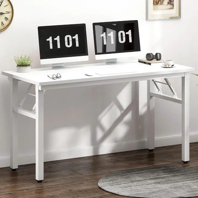 Alt view image 2 of 7 - Need 47 inches Computer Desk Office Desk Folding Table with BIFMA Certification Computer Table Workstation, White AC5DW-120