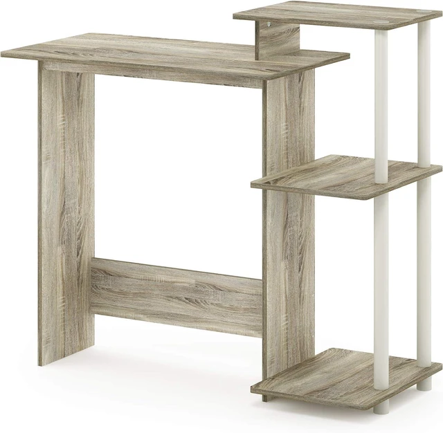 Alt view image 7 of 7 - Furinno EFFICIENT Desk, 28.6" Wide Gaming Desk with 3 Open Side Shelves, Laptop Notebook Computer Desk, Office Desk for Home Office, Study Room, Dorm, Bedroom, Sonoma Oak