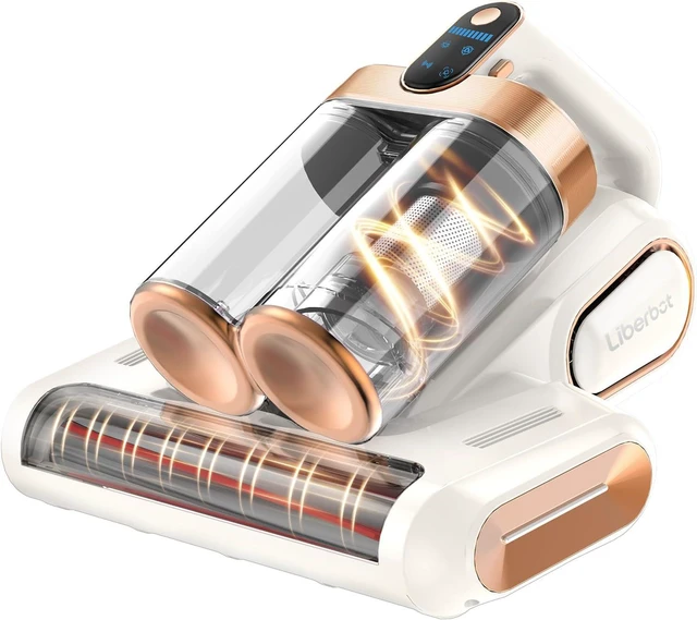 Main image of Mattress Vacuum Cleaner, Cordless Bed Vacuum with 13KPa Suction, Portable Vacuums for Sofa Couch Crib, Birthday Gifts for Women (White & Gold)