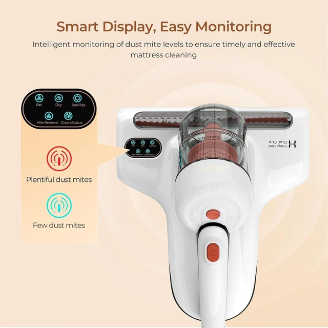 Alt view image 3 of 7 - JIGOO J200 Improve Sleep Mattress Vacuum Cleaner Uv Sanitizing, Deep Cleaning Bed Vacuum Non-Destructive Fabrics, 99.9% Effective Filtration for Allergy Sufferers