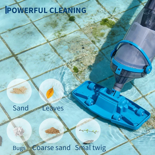 Alt view image 3 of 7 - Garvee Cordless Pool Vacuum with Telescopic Pole, 18.5 GPM Powerful Suction, 60 Min Runtime, Handheld Rechargeable Pool Vacuum Cleaner for Above Ground/Inground Pools Hot Tubs Spas