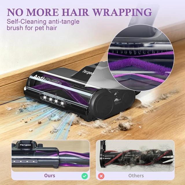 Alt view image 2 of 7 - V40 Cordless Vacuum for Home,Tangle Free Vac for Pet,130AW,500W