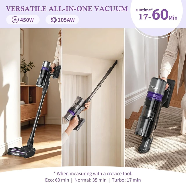 Alt view image 3 of 7 - V40 Cordless Vacuum for Home,Tangle Free Vac for Pet,130AW,500W