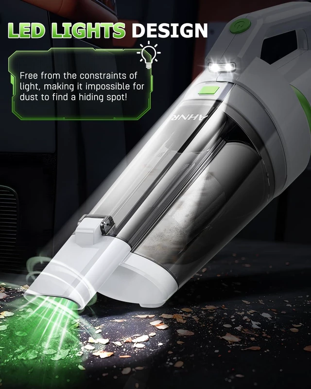 Alt view image 5 of 7 - AHNR Handheld Vacuum Cleaner Cordless Rechargeable 16000PA for Car Home