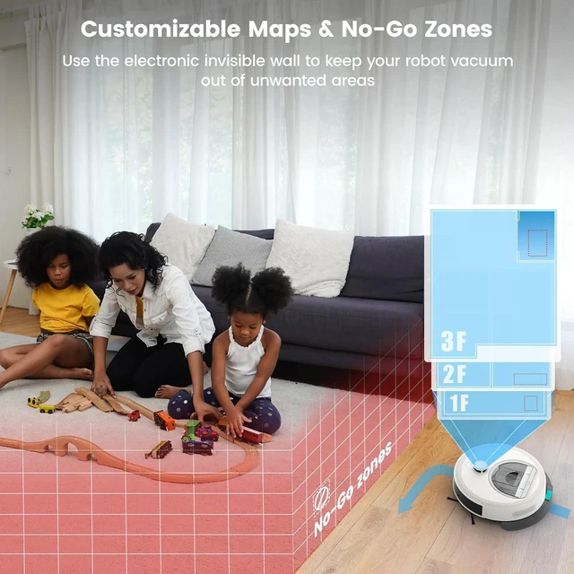 Alt view image 7 of 7 - OKP Lidar Robot Vacuum and Mop Combo, 6000Pa Automatic Robotic Vacuum, Smart Mapping, 3.7 inch Thin, 150 Min Max, 5G WiFi/App/Alexa Control, Ideal for Pet Hair, Hardfloors, Carpets, Home(L6 Aqua)