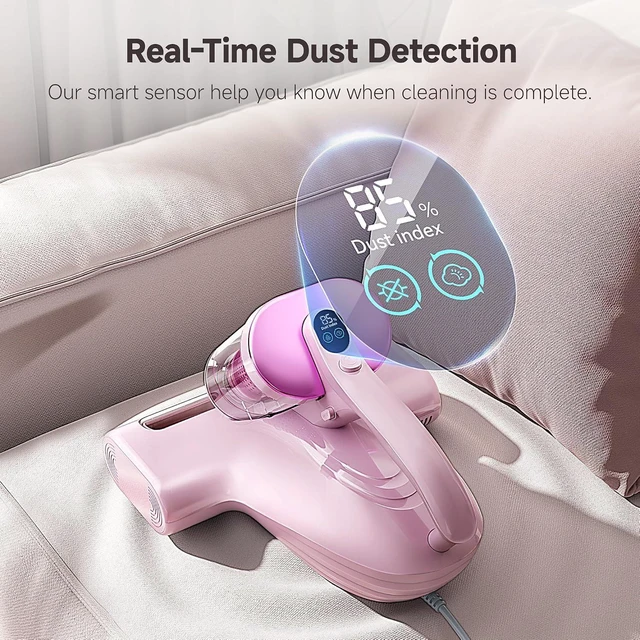 Alt view image 6 of 7 - uwant Bed Cleaner with 16Kpa Suction Metal Roller 253.7nm Uv-c Light Mattress Vacuum Cleaner 36000RPM/Min 149 Heating HEPA Filter&Ultrasonic Mattress Vacuum for Sofa, Pillow, Bed Throws Set of 1