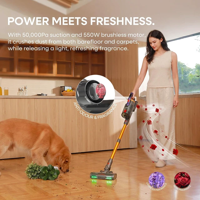 Alt view image 2 of 7 - KIPMAX Cordless Vacuum Cleaner, 50KPa 550W Stick Vacuum