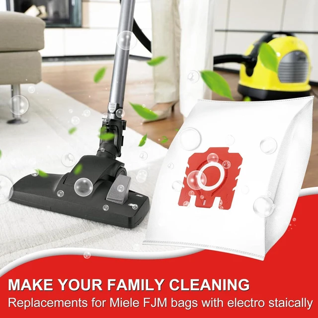 Alt view image 6 of 6 - 16 Pack 3D Airclean FJM Vacuum Cleaner Bags for Miele Compact C1 Compact C2