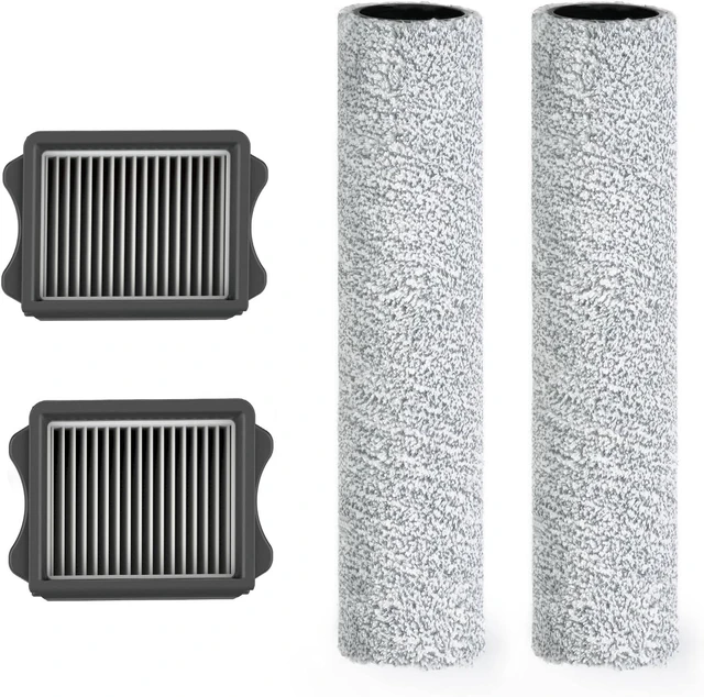 Main image of Tineco Replacement 2 Dry Filter & 2 Brush Roller for S9 Artist Pro, S9 Artist/ S7 Stretch/S6 Stretch Steam Series, S7 Artist, S7 Stretch Ultra, i5/i6 Stretch, Stretch S6, Switch i5/S6 Stretch Breeze